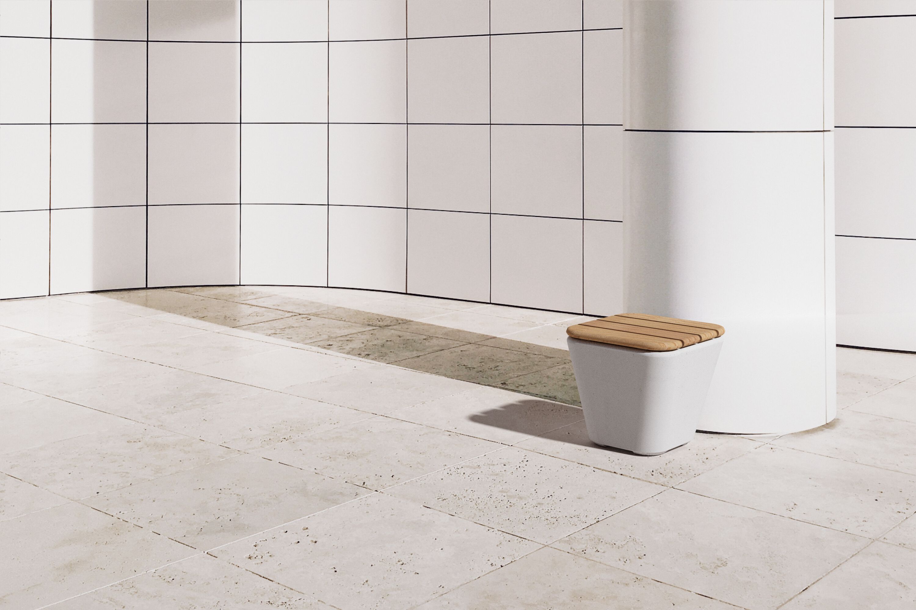 Наружное сиденье из бетона и дерева SIT Smooth ARCH-00090187 - Вид №4