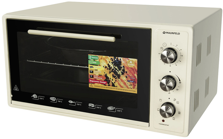 CEMOA.456.I Мини-печь / ширина 60 см, механическое управление, 45 л,конвекция, бежевый Maunfeld Santreyd  - Вид №1