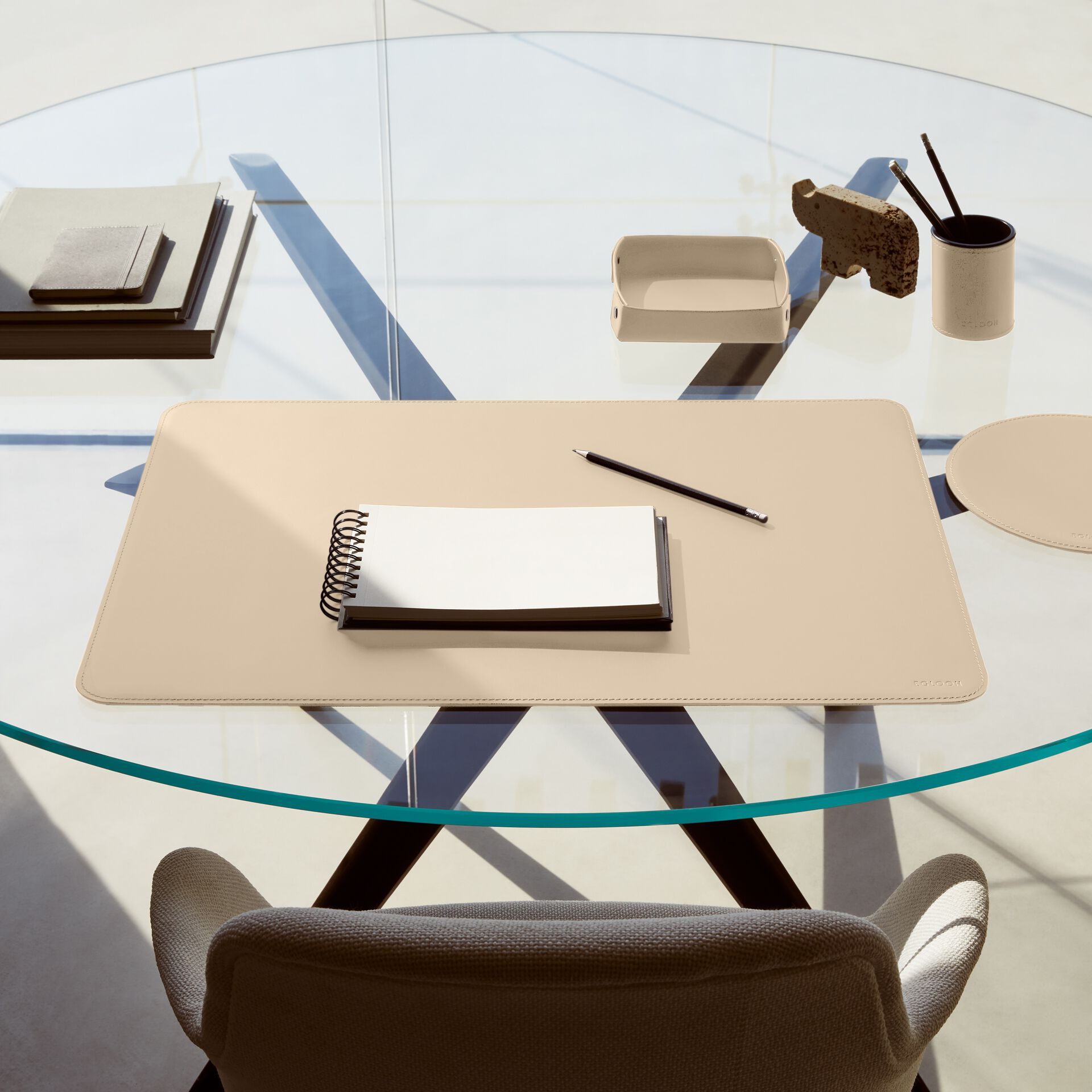 Регенерированный кожаный круглый коврик для мыши EGLOOH ATLANTE ARCH-00149473 - Вид №2