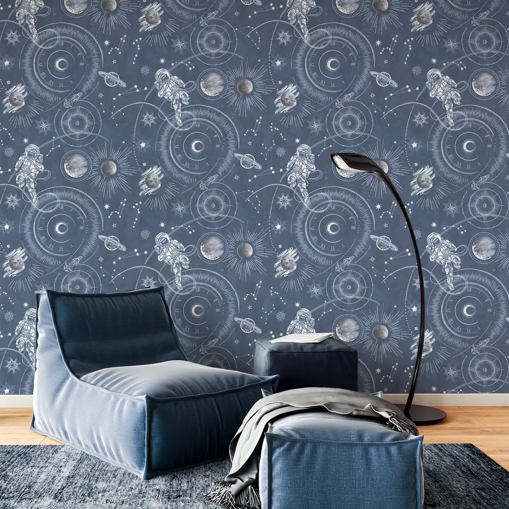 Обои флизелиновые Palitra Home Cosmo синие 1.06 м HC72576-66 STLM-2103354 - Вид №4