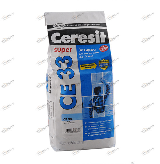 Затирка №82 Super СЕ 33 голубая 2кг CERESIT 254456