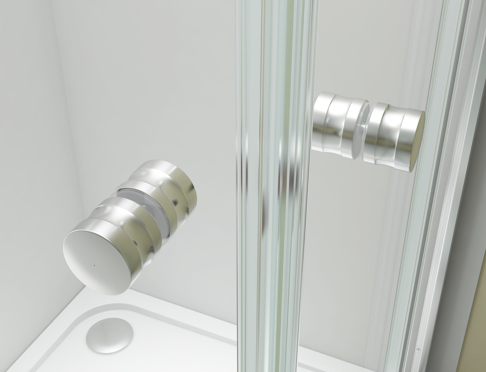 Торцевая панель для монтажа с дверью A1207B0 Merlyn Ionic Хромированный  - Вид №2