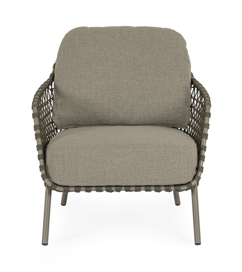 Веревочное и тканевое садовое кресло с подлокотниками BIZZOTTO Ivissa ARCH-00152948 - Вид №9