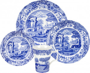 10669768 Spode Сервиз чайно-столовый Spode "Голубая Италия" на 4 персоны 16 предметов Фаянс