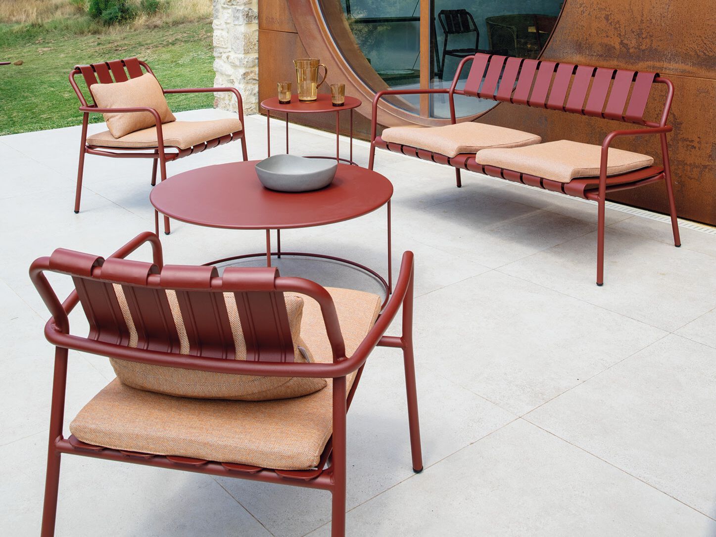 Алюминиевое садовое кресло с подлокотниками Vermobil Verdea ARCH-00070152