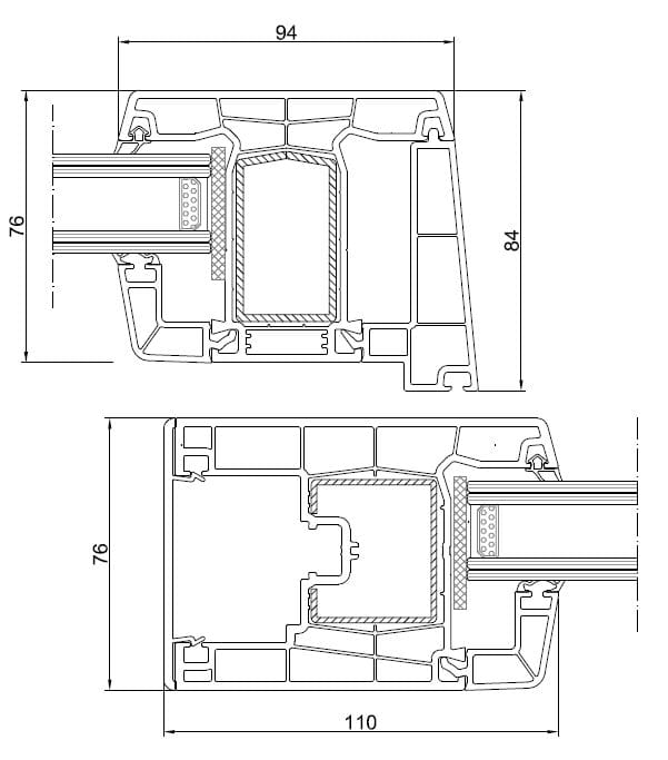 Раздвижное окно из ПВХ с тройным остеклением Schulz Italia ART SLIDING ARCH-00032195 - Вид №6