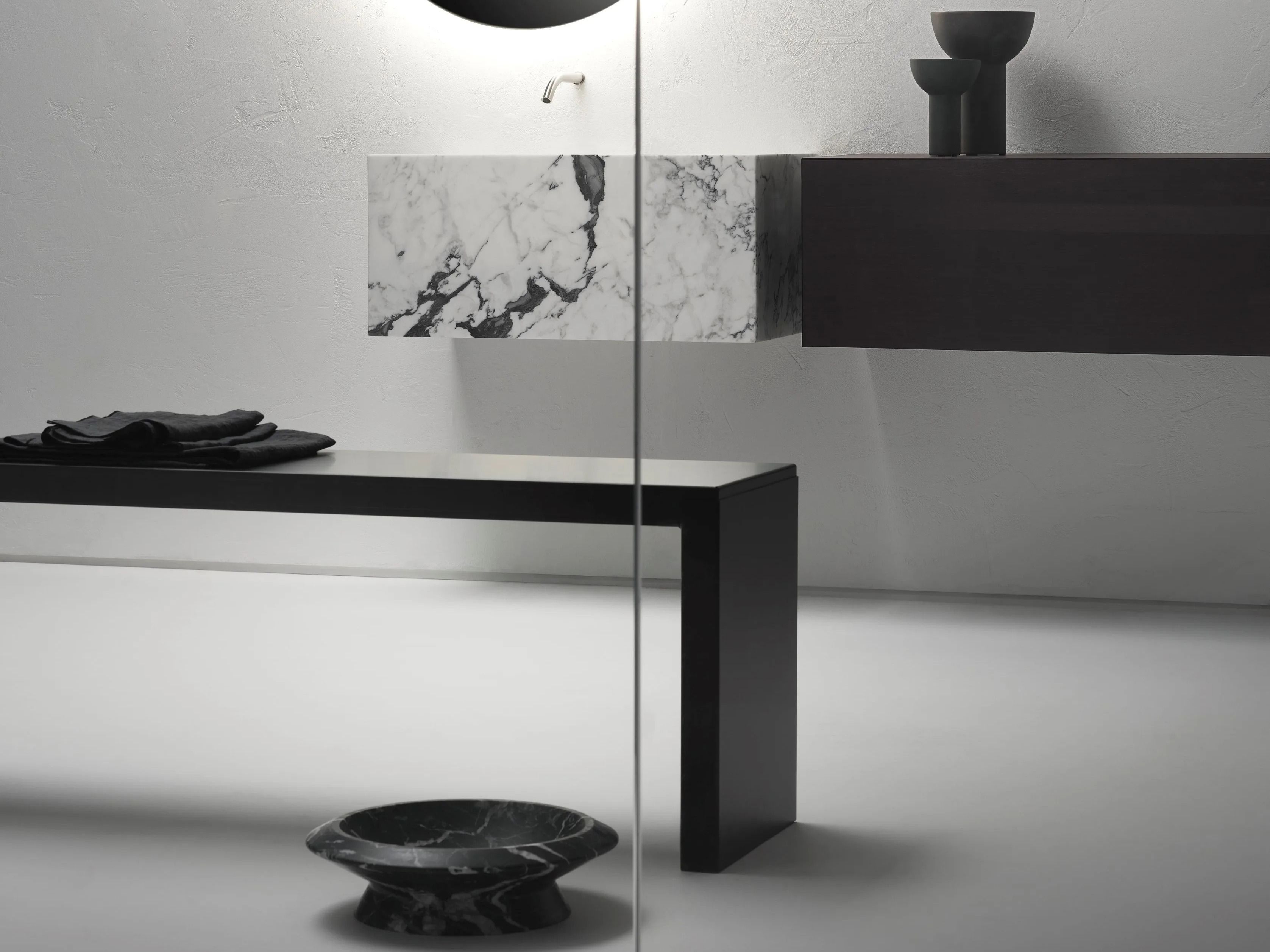 Прямоугольный подвесной умывальник из мрамора Арабескато Falper Minimum ARCH-00055747 - Вид №4