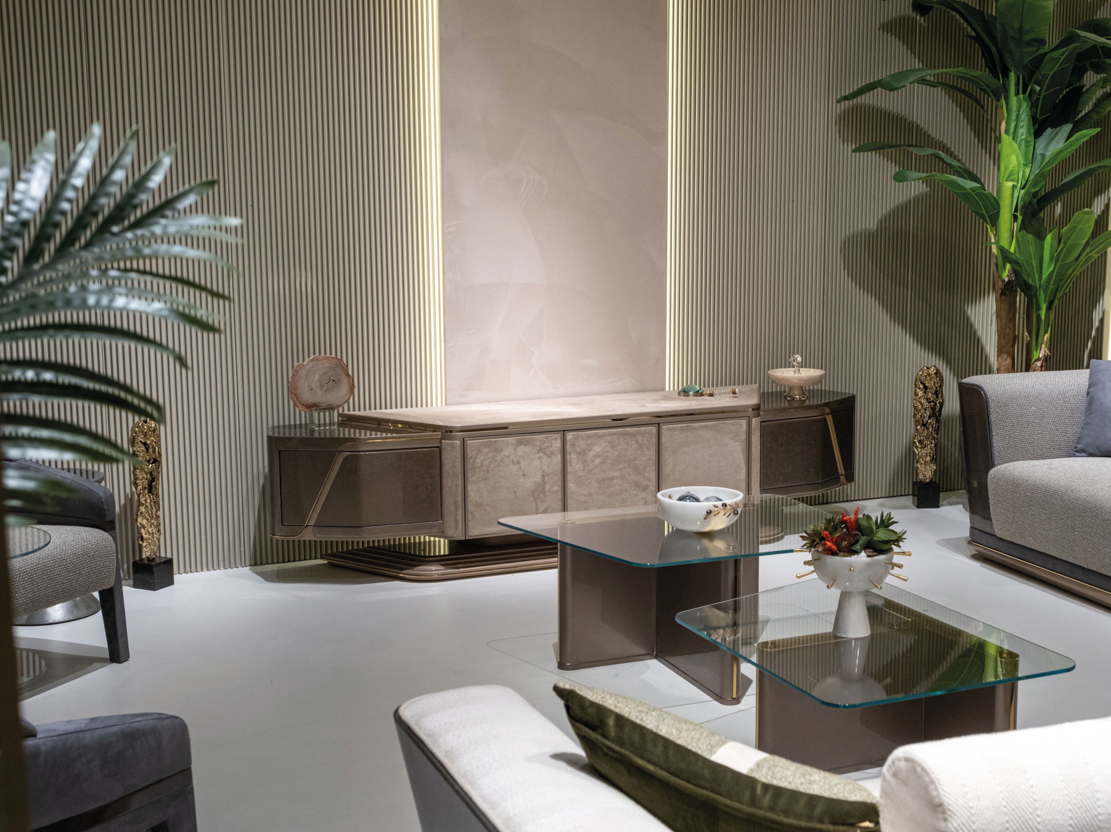 Низкий шкаф для телевизора с распашными дверцами Zebrano Hypnos ARCH-00128940 - Вид №4