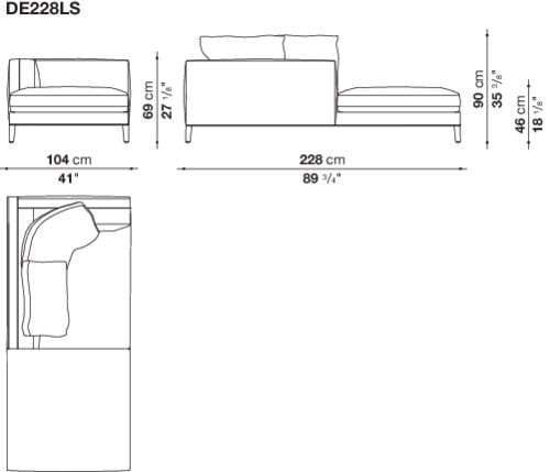 Угловой диван из ткани Maxalto Dives Soft ARCH-00042072 - Вид №26