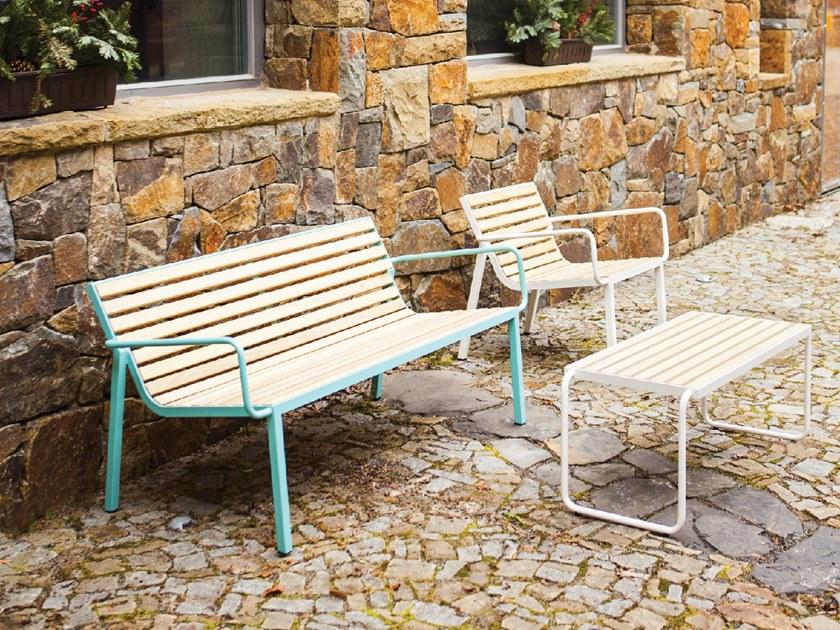 mmcité1 Садовый стул из стали и дерева Stack Stc157/stc257 - Вид №2