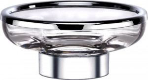 6602/CH-WAV Surya Crystal, мыльница на металлическом основании, цвет хром - стекло с эффектом волны