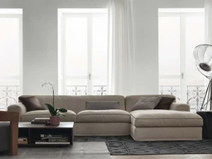 JESSE Диван из ткани с шезлонгом Leclub