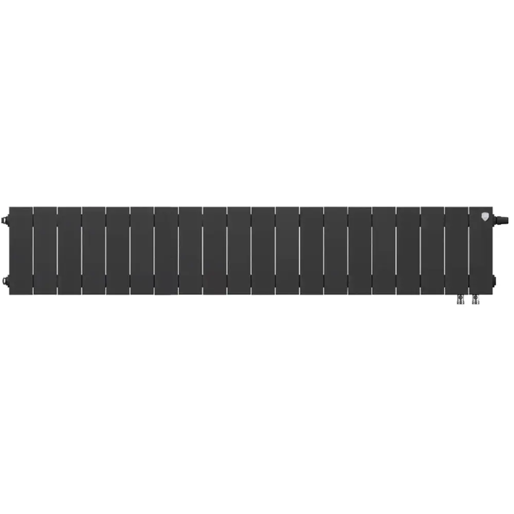 Радиатор секционный Royal Thermo Pianoforte VDR 200/100 20 секций нижнее правое подключение биметалл черный 86733742 STLM-2023140 