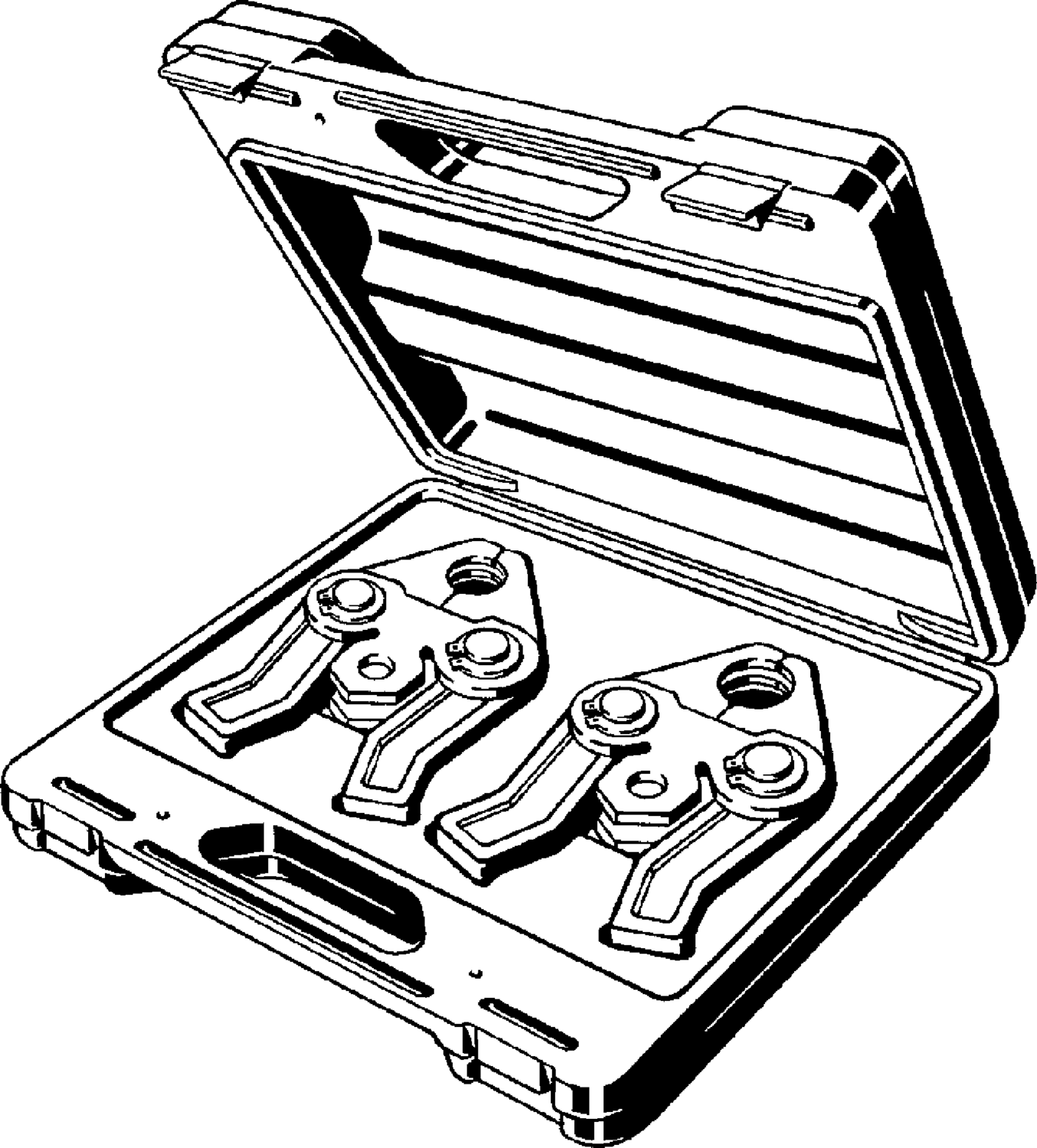 751 395 *) Модель 2799.8 Трубопроводные системы  Системные пресс-инструменты  Системные пресс-клещи PT2  Трубопроводные системы из пластика Santreyd  - Вид №1