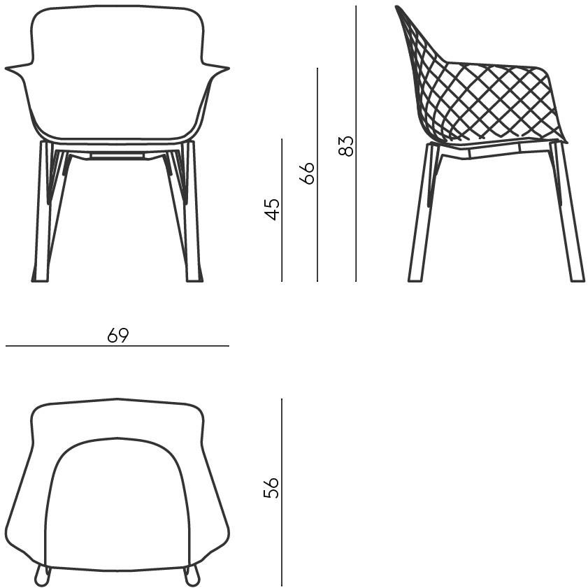 DE PADOVA Стул из полиуретана с подлокотниками sun-id-1489259 - Вид №6