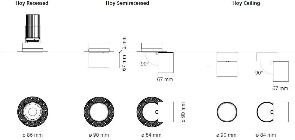 Artemide Круглый регулируемый точечный светильник из алюминия sun-id-1447865 - Вид №2