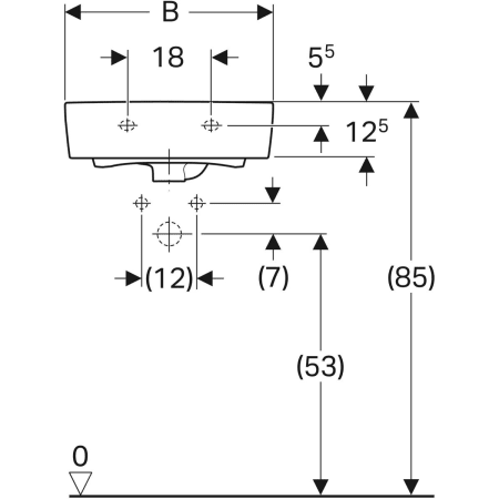272150000 Раковина Geberit Renova Plan Geberit  - Вид №3