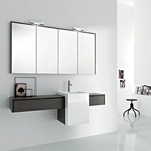 Комбинация ванной комнаты PV07 в отделке Prop 49 Mineralmarmo / 99 Juta MILLDUE PIVOT