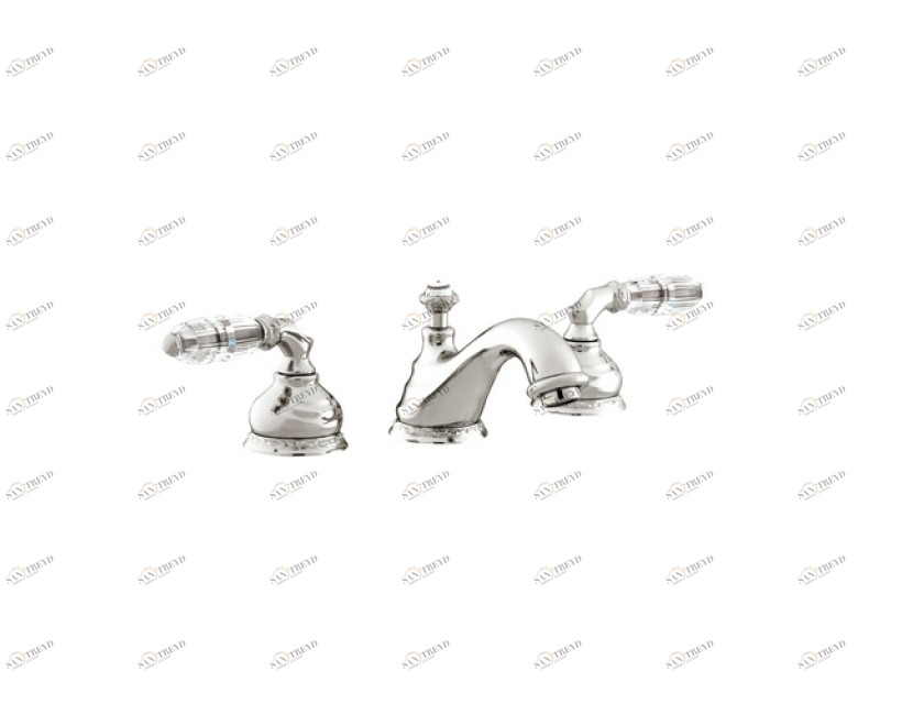 041601.B00.50 Раковина с тремя отверстиями и кристаллами Swarovski Яркий хром Mestre Austral