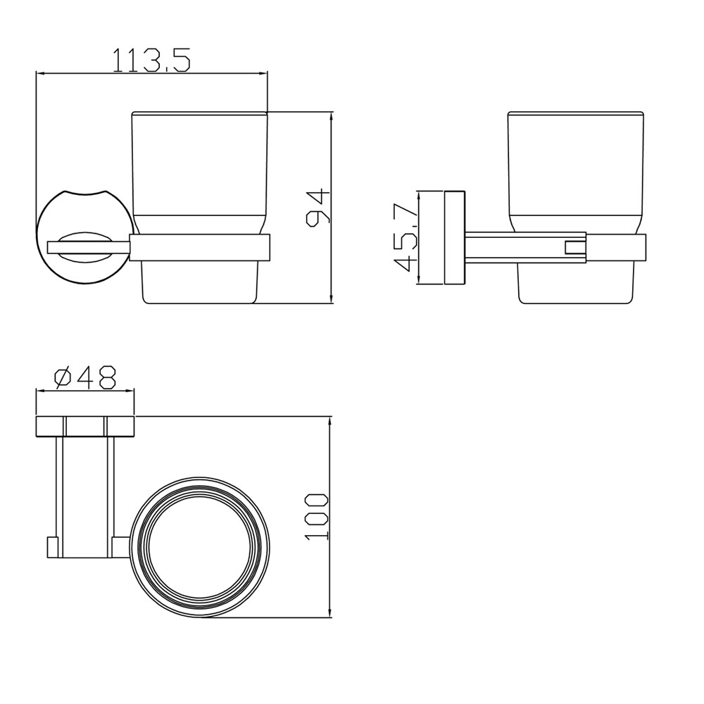 R53902 Стакан одинарный стеклянный Raiber  - Вид №1
