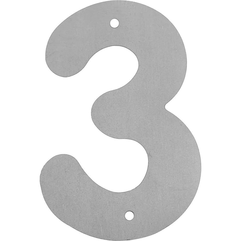 Цифра «3» 17x20 см сталь цвет серый Santreyd STLM-2117970