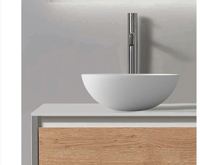 Sa0211 Накладная раковина на столешницу  овальная Blu Bathworks® COCO - Вид №3