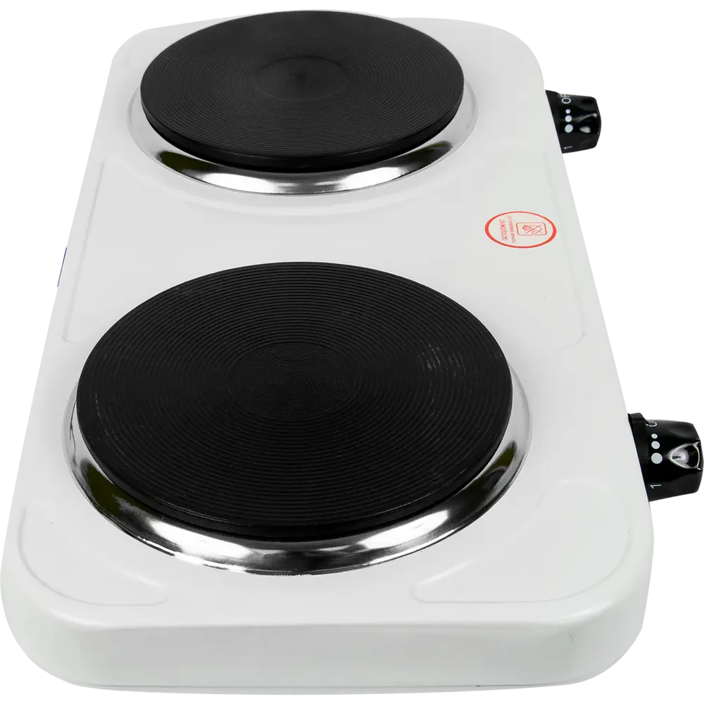 Плитка электрическая настольная ORE CM30I 48x7.5x24 см 2 конфорки чугун цвет белый STLM-2017502 - Вид №8