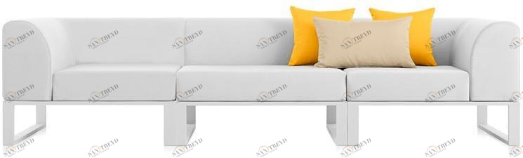 Diabla 3-х местный модульный садовый диван из ткани Ploid sun-id-1456586