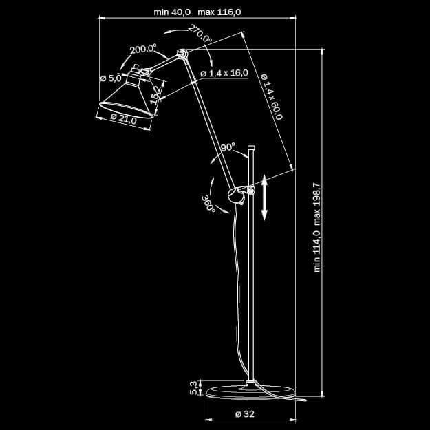 Торшер изогнутый 198.7х21 см черный Loft 765717 LIGHTSTAR LOFT 00-3889268 Черный - Вид №1