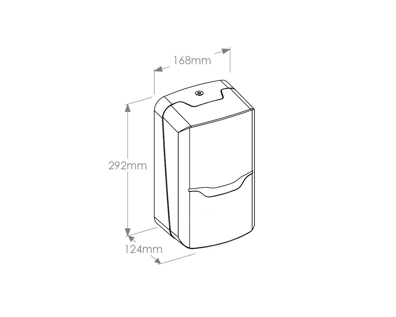 BHB401 Контейнер для туалетной бумаги HARMONY, пластик, прозрачный белый Merida  - Вид №1