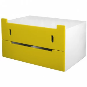 Комод детский малый с 2 ящиками и декором "Прожорливый Робби" МАНДАРИН ЧУДИКИ 178773 Желтый