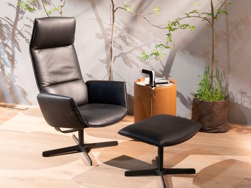 de Sede Кресло кожаное поворотное на 4-х спицах с высокой спинкой Ds-344 sun-id-1500554 - Вид №3