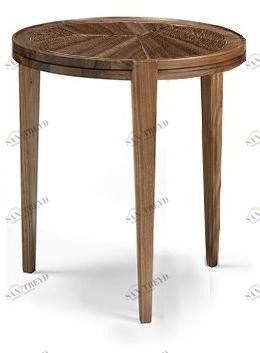 Arte Brotto Круглый журнальный столик из орехового дерева Leonardo L1030n