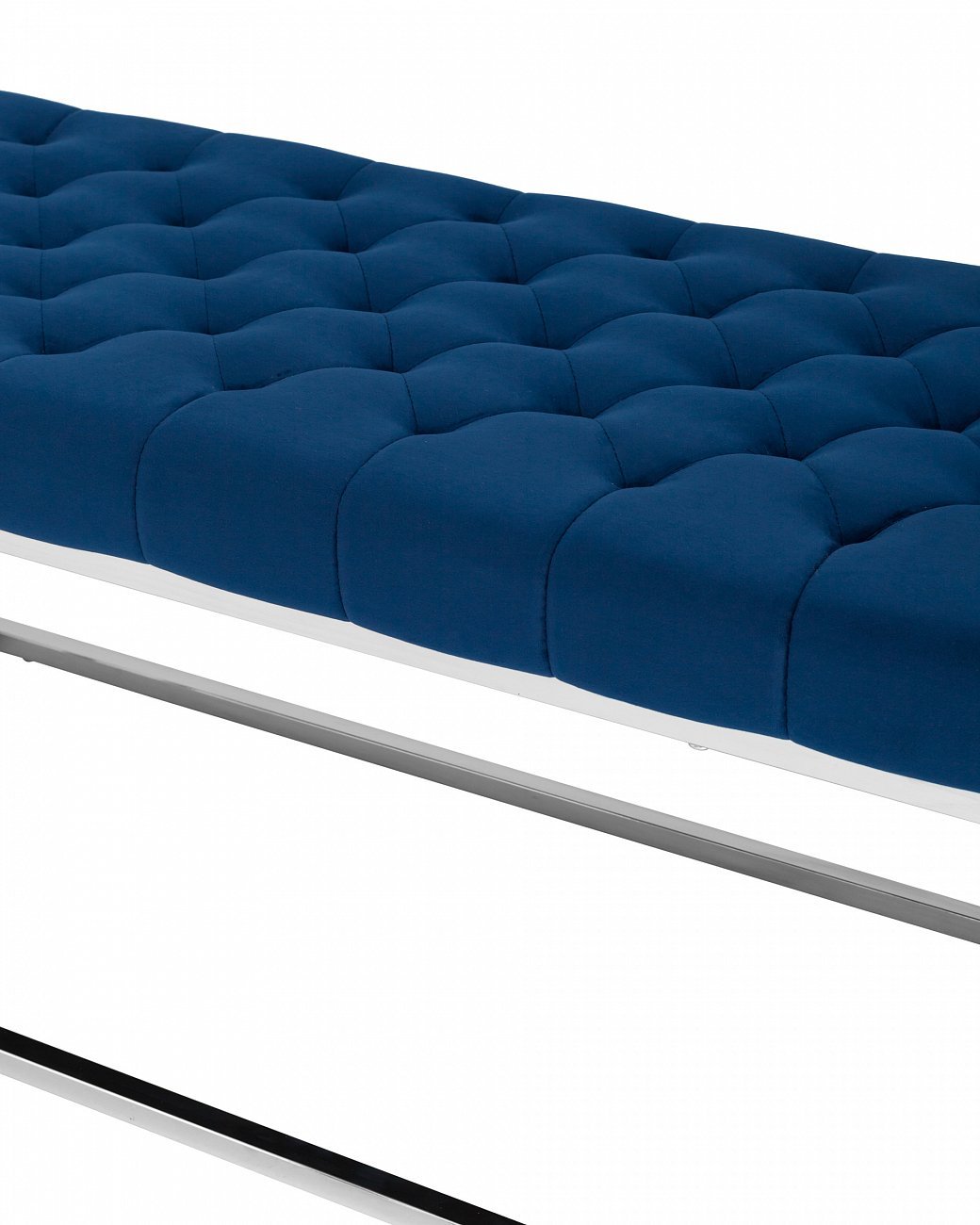 Банкетка-скамейка прямоугольная синяя с серебром "Инсигния" STOOL GROUP ДИЗАЙНЕРСКИЕ 00-3881877 Серебро;синий  - Вид №2