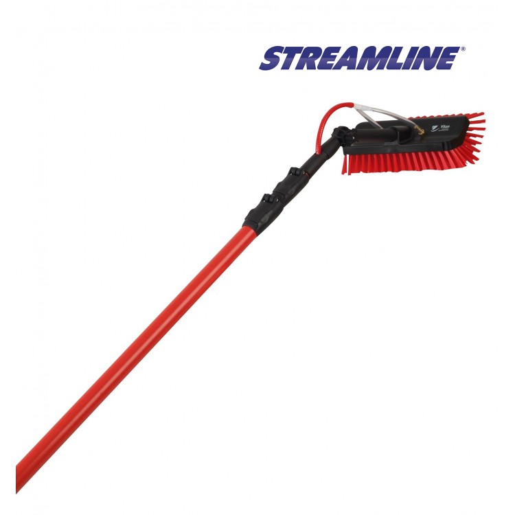 GXTEL24E STREAMLINE Телескопическая штанга для высотной мойки фасадов, окон и витрин ECOLITE™ 7,2м Модель ECOLINE™ - телескопическая штанга с 5 секциями из стекловолокна, длина 7.2 м. вес 2.3 кг (мойка фасада до 3 этажа) 