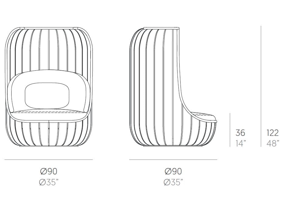 Алюминиевое подвесное сиденье GANDIABLASCO Арена ARCH-00055733 - Вид №10