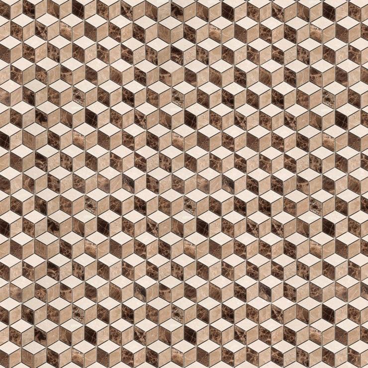 Ideamarmo Мраморная мозаика Cube 1925 Cb 601 - Вид №1