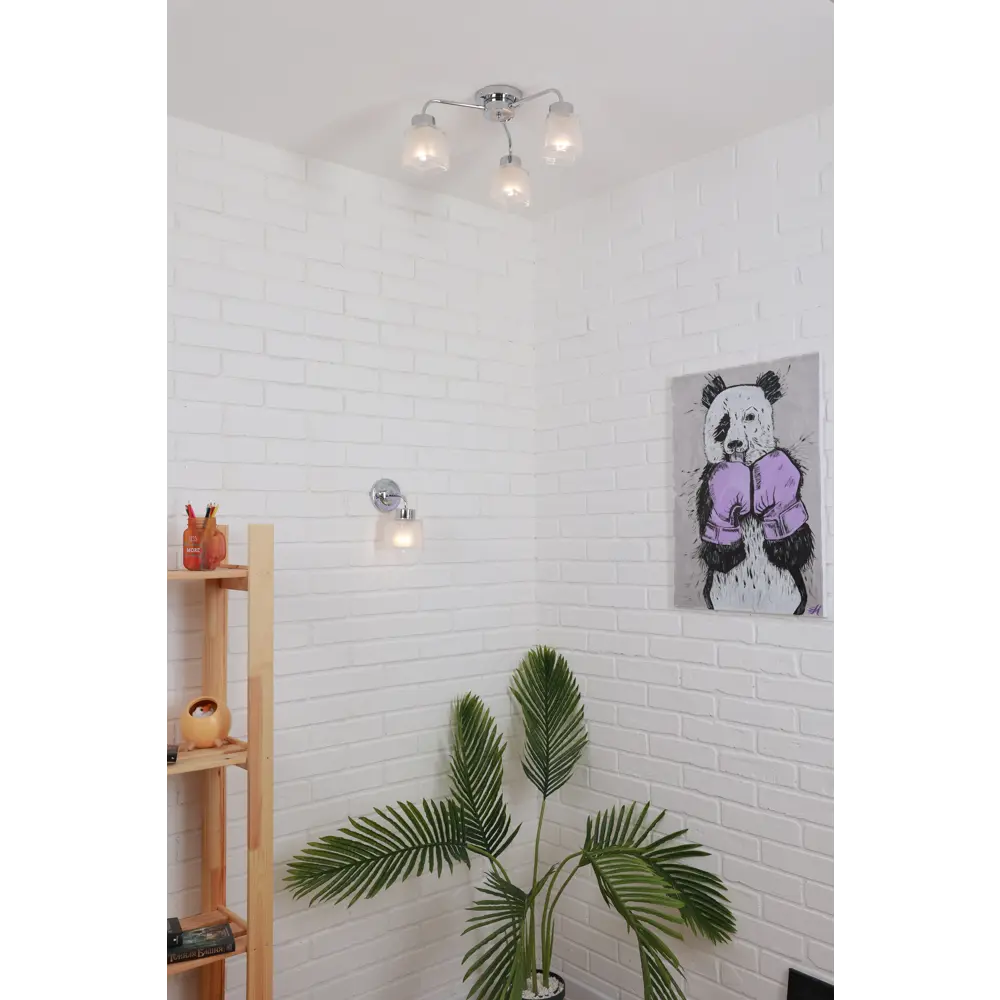 Люстра потолочная «Cerda» 3 лампы 10 м² цвет серебристый SCHAFFNER STLM-2187359 - Вид №17