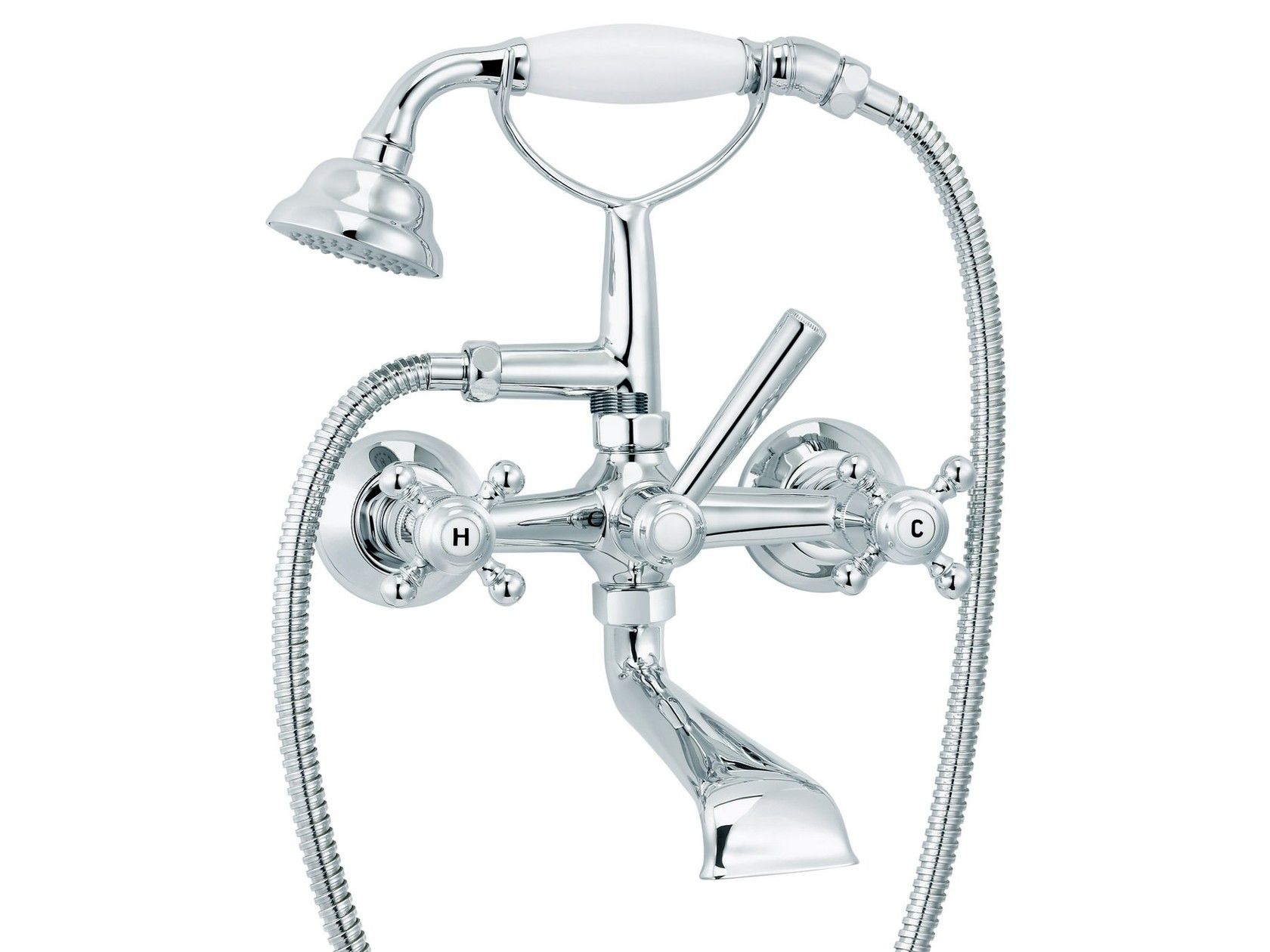 Настенный смеситель для ванны с 2 отверстиями и ручным душем rvb 1920-1921 ARCH-00014985 - Вид №1