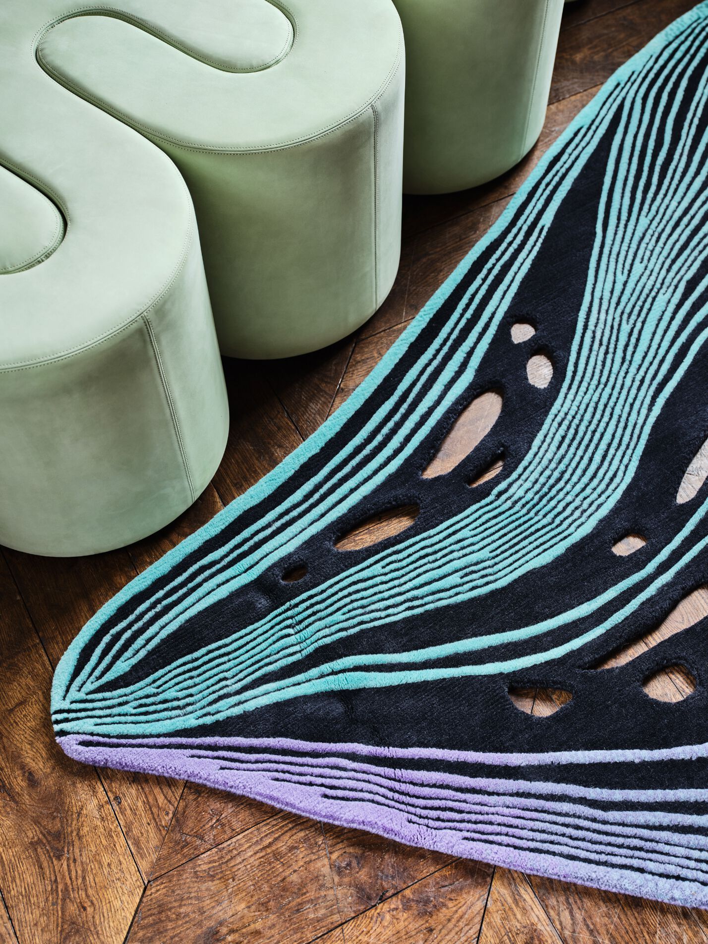 Изогнутый ковер ручной работы Tapis Rouge электрический ARCH-00131289 - Вид №2