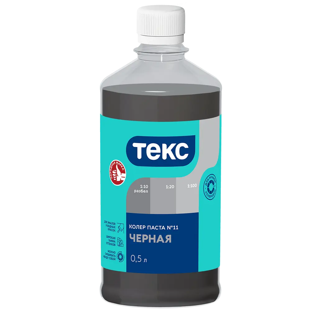 Колер паста Текс Универсал 0.5 л цвет черный 89344648 STLM-2168958 