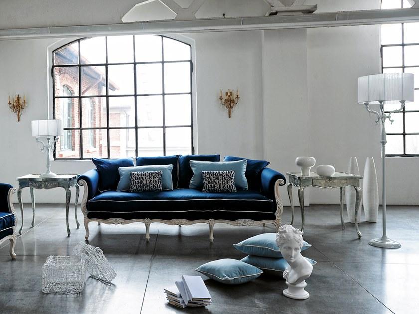 Possoni Illuminazione Торшер белый лакированный с абажуром Ginevra 859/p3 - Вид №1