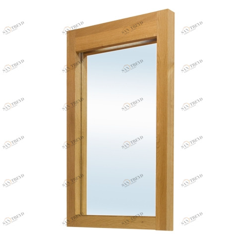 Зеркало Рига 60 см, массив дуба, лак, глянец, зеркальное полотно 4 мм Орех ORANGE sun-id-1517225