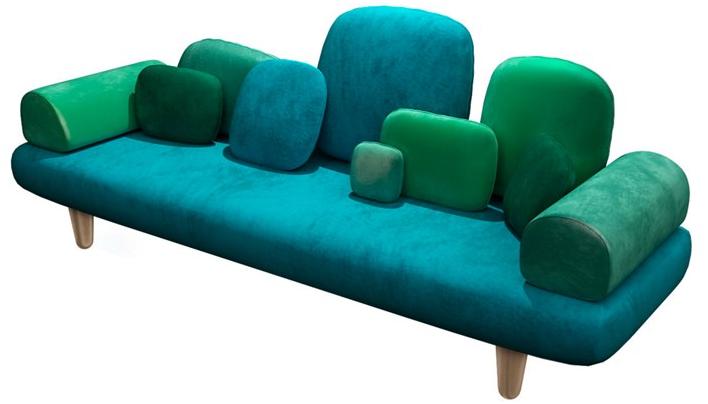 Scarlet Splendour Диван из ткани Forest Fr3 - Вид №2