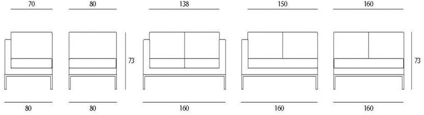 Quinti Sedute Тканевый диван с шезлонгом по контракту Vogue sun-id-1399367 - Вид №1