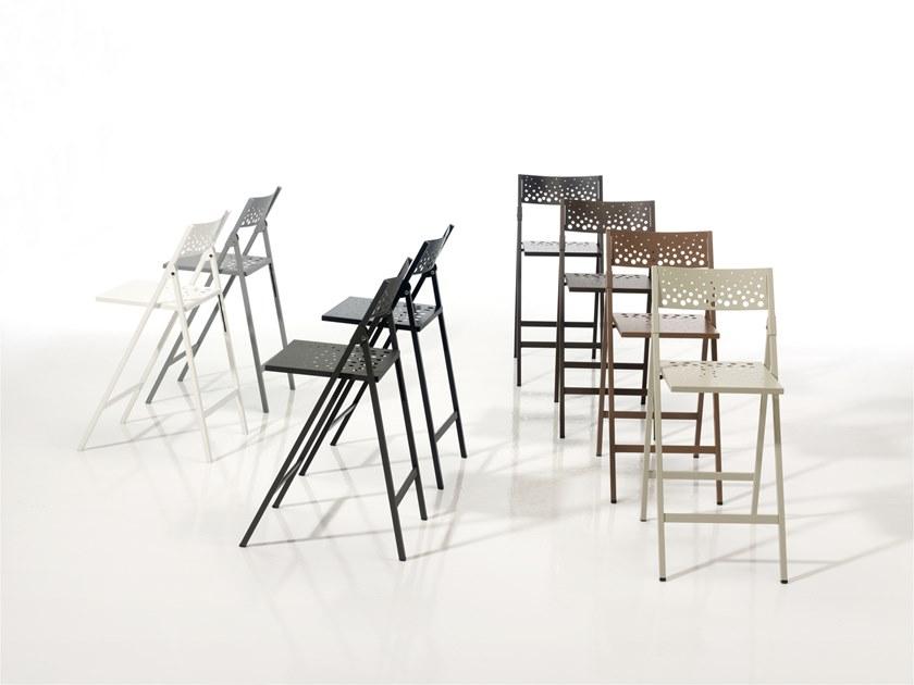 MOBLIBERICA Табурет металлический высокий складной Moon sun-id-1507295 - Вид №5