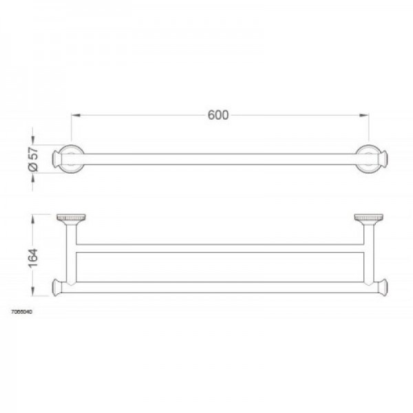 Полотенцедержатель двойной 60 см Schein Superior 7066040 sun-id-561981 - Вид №1