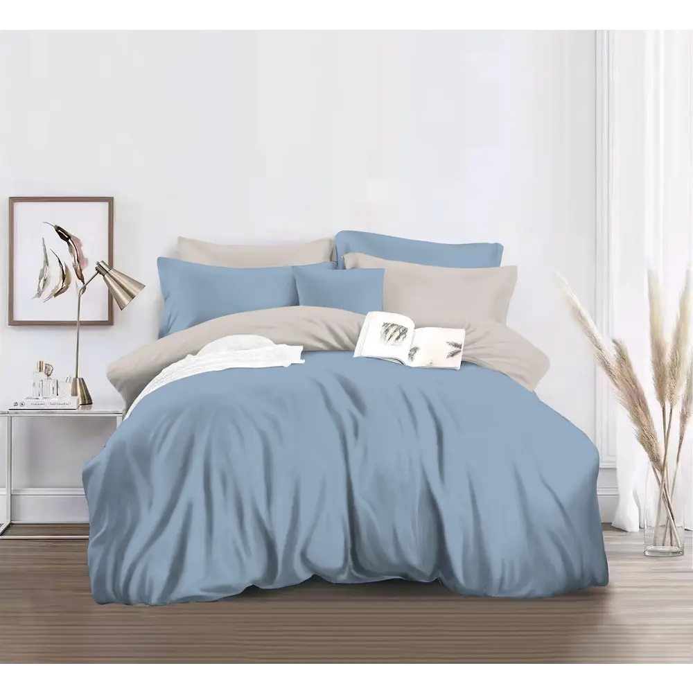 Комплект постельного белья НТК полутораспальный из полисатина в нежных тонах 89404959 STLM-1575776 - Вид №5