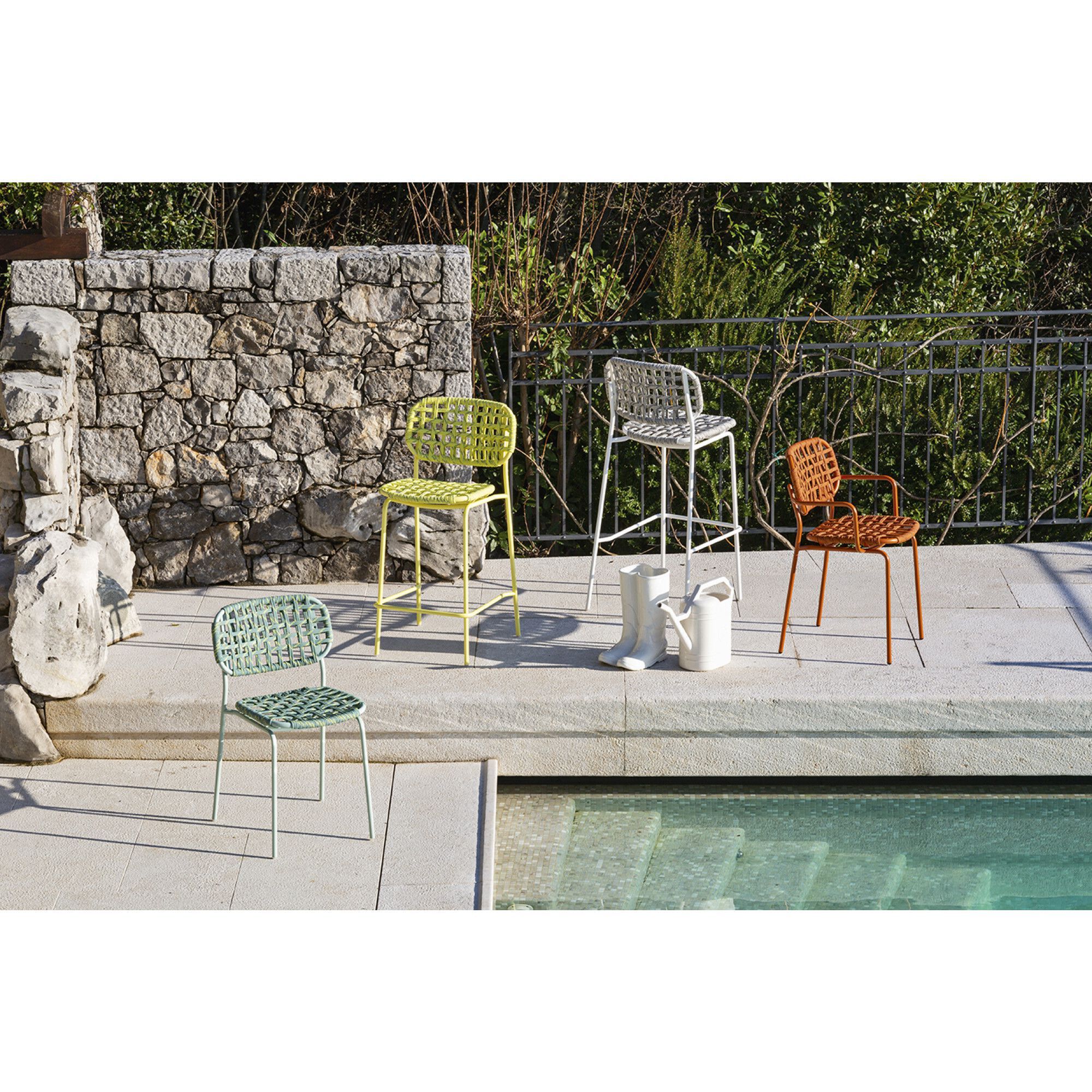 Полипропиленовый плетеный садовый стул Connubia Yo! ARCH-00101264 - Вид №5