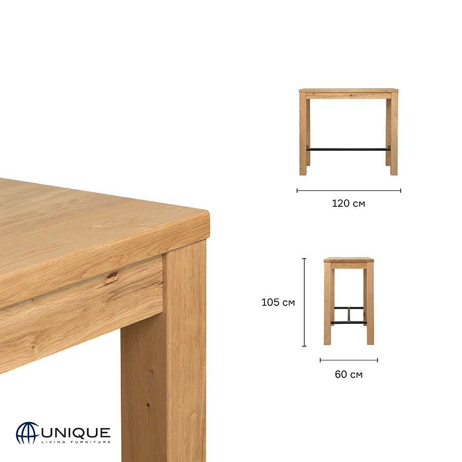 38548900 Стол барный , florence, 120х60х105 см Unique Furniture  - Вид №15